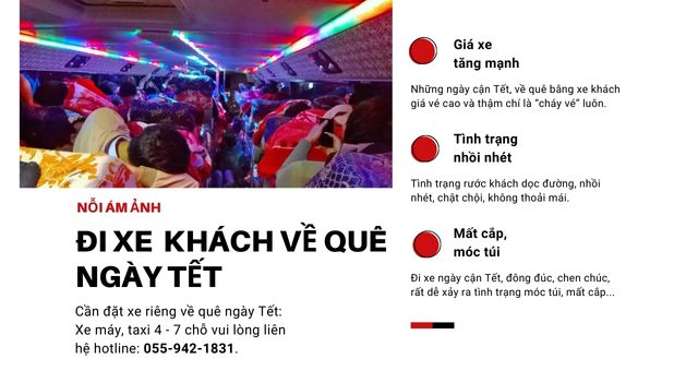 Nhu cầu đặt xe về quê những ngày cận Tết vô cùng nhộn nhịp
